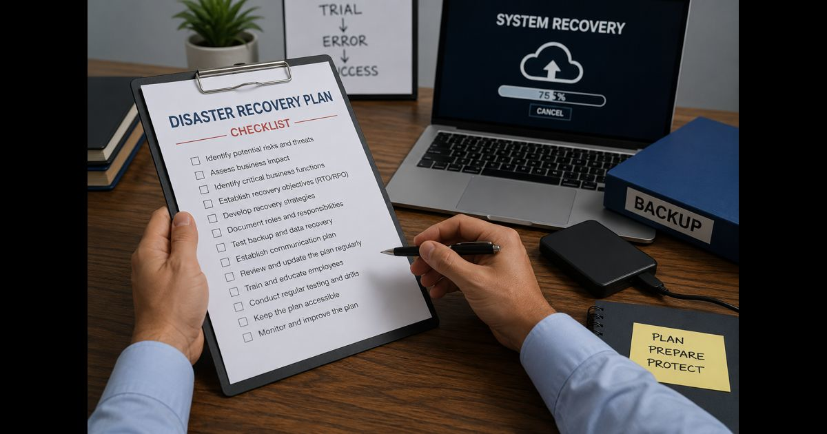 disaster recovery plan checklist for small business